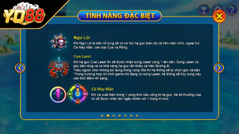 Các tính năng update mới trong game bắn cá 