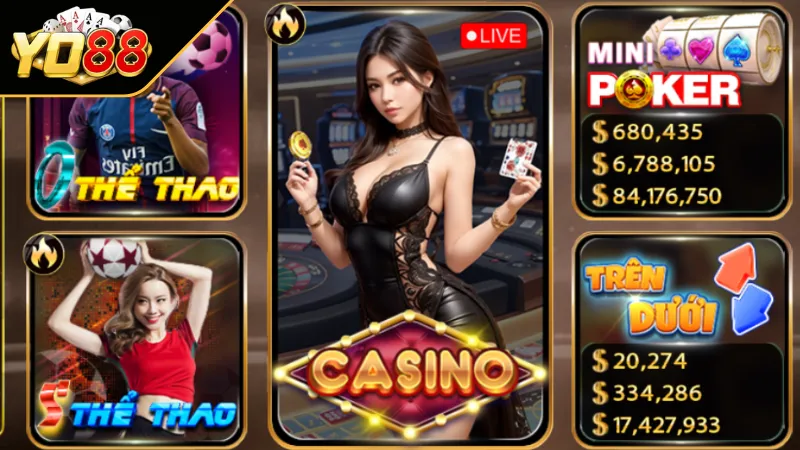 Khái quát về sảnh chơi Live Casino YO88